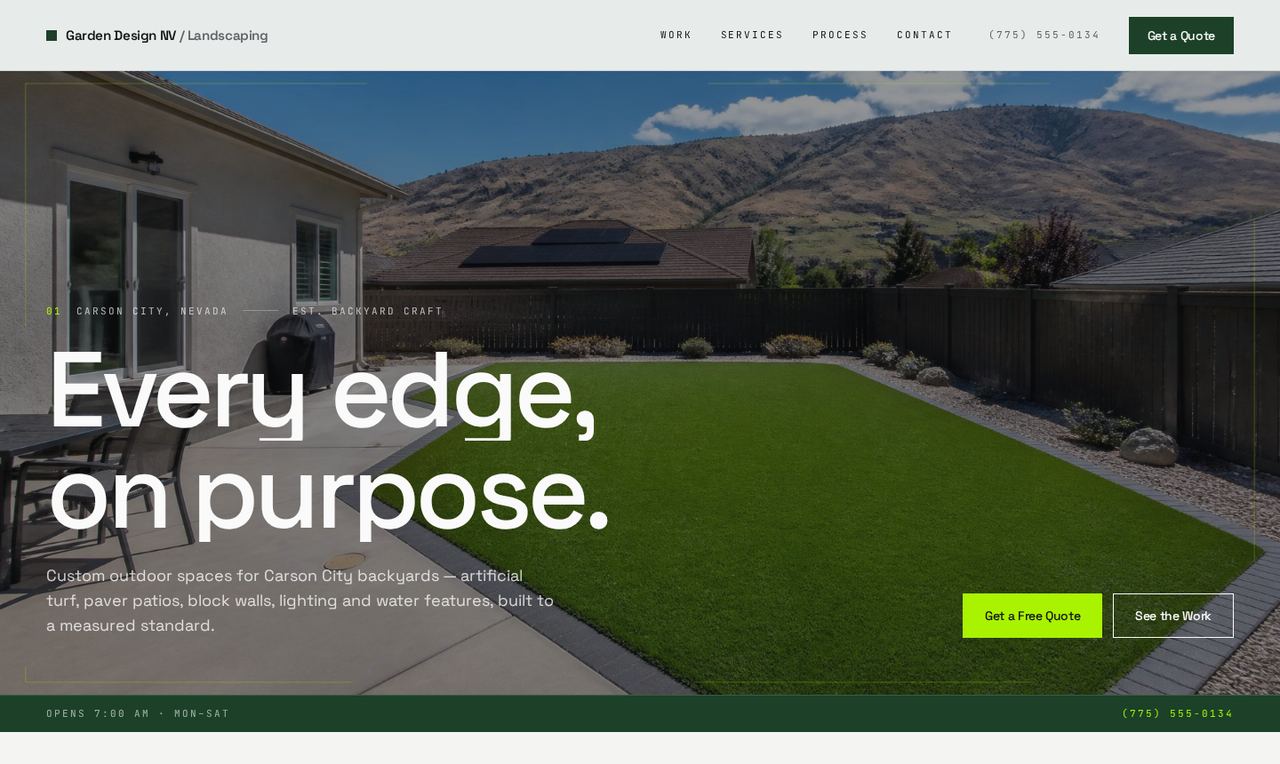 Preview of the Sierra Stone Garden Design website