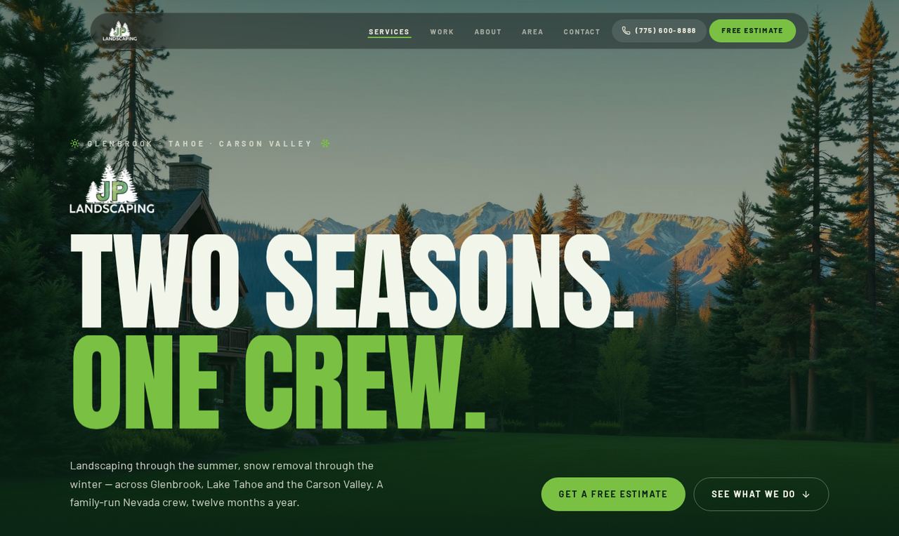 Preview of the JP Yard & Snow Service website